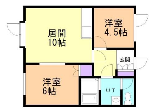 協和アパート(2LDK/2階)の間取り写真
