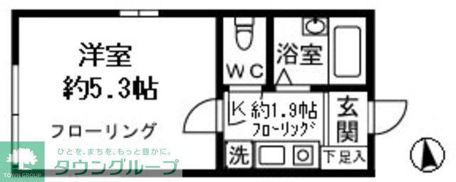 ジョンシェ高円寺(1K/1階)の間取り写真