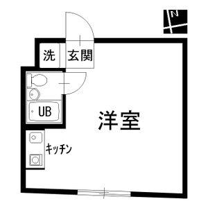 ライフビル(ワンルーム/3階)の間取り写真