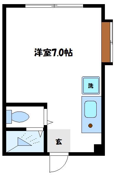 レインボー瑞江(ワンルーム/3階)の間取り写真