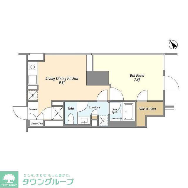 FULL HOUSE MONZENNAKACHO(1LDK/9階)の間取り写真