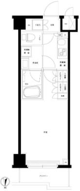 ルーブル武蔵小杉伍番館(1K/3階)の間取り写真