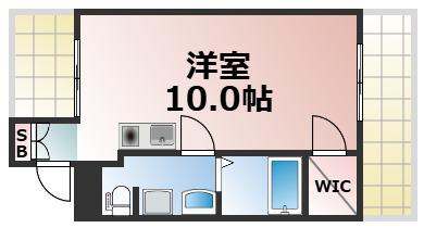 鶴橋末広ビル(ワンルーム/8階)の間取り写真