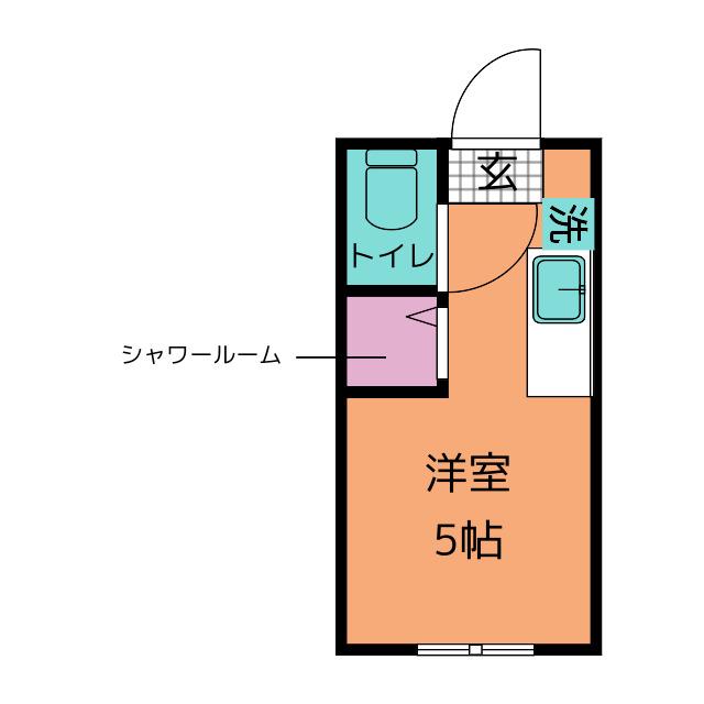 REAL BLOSSOM(ワンルーム/1階)の間取り写真