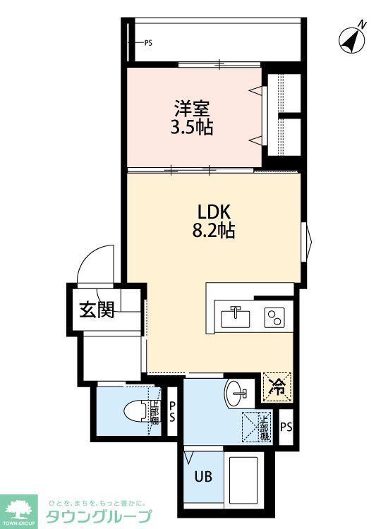 ROBOT HOME 小田急相模原(1LDK/3階)の間取り写真