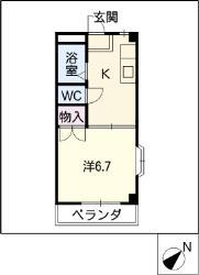 プラザコレージュ(1K/2階)の間取り写真