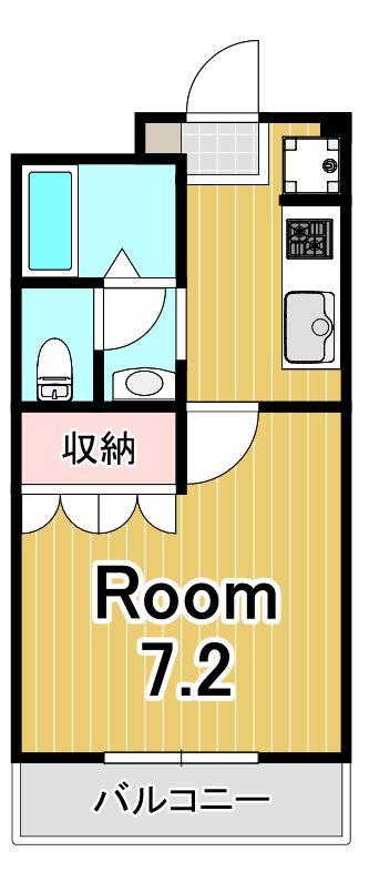DREAM TOWN(1K/2階)の間取り写真