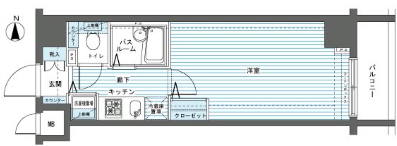 フェニックス中板橋(1K/11階)の間取り写真
