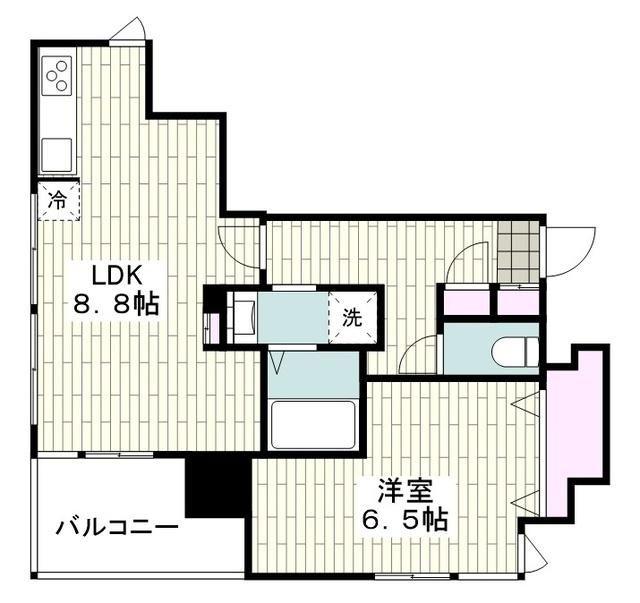 アークレティシアレジデンス(1LDK/6階)の間取り写真