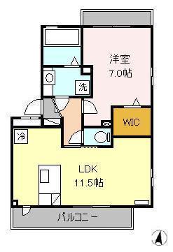シャルム池上(1LDK/3階)の間取り写真