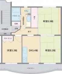 富士ハイツ(3DK/1階)の間取り写真