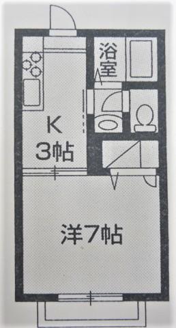 ひまわりハイツ(1K/1階)の間取り写真