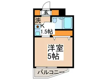シルク宮崎台(1K/1階)の間取り写真