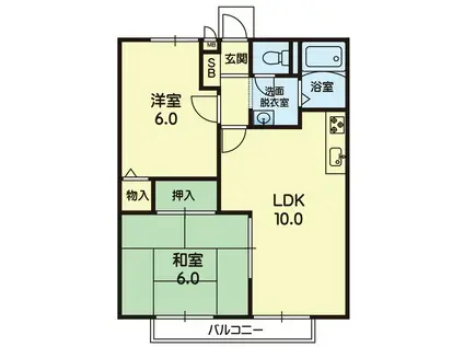 プレミール・カーサ(2LDK/1階)の間取り写真