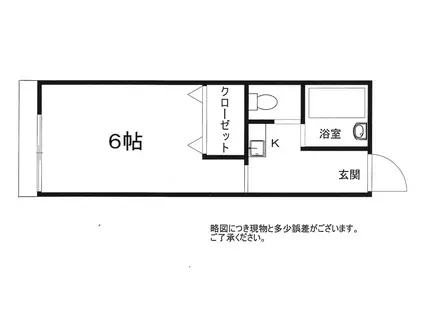 一谷ハイツ(ワンルーム/2階)の間取り写真
