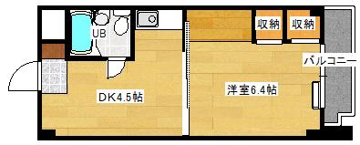 クレスト草津(1DK/3階)の間取り写真