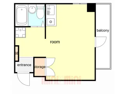 サンパレス21六甲I(ワンルーム/4階)の間取り写真