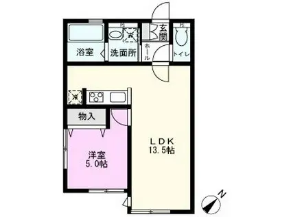 シャンテ・T(1LDK/1階)の間取り写真