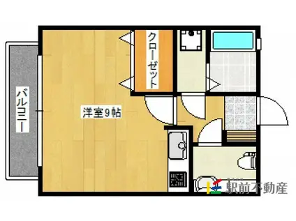 メゾン・ド・カメリア(ワンルーム/1階)の間取り写真