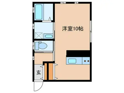 ウエスト明石(ワンルーム/1階)の間取り写真