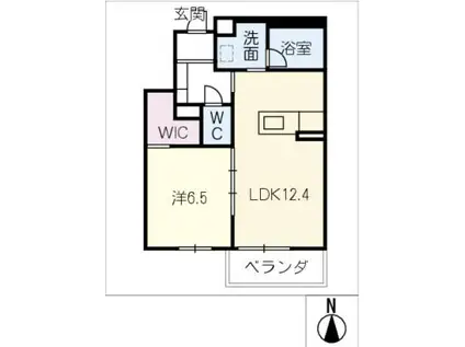 エバンジェリスト(1LDK/4階)の間取り写真