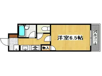 M&K ウレシノ(1K/3階)の間取り写真