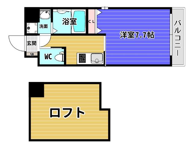 エグゼ大阪BAY(ワンルーム/8階)の間取り写真