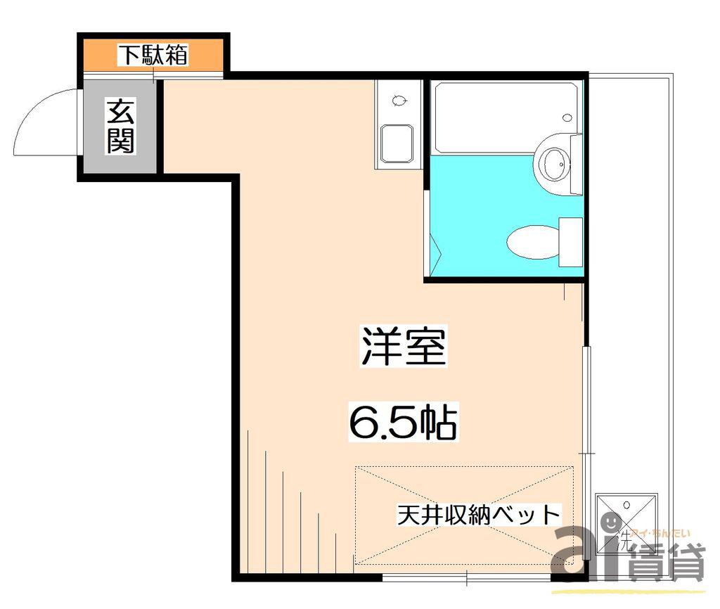 シャルマンK(ワンルーム/3階)の間取り写真