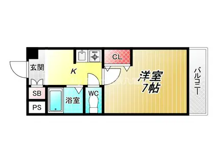 SANT LALUZ KITAHONMACHI(1K/3階)の間取り写真