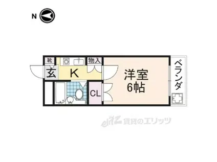 アミティ西大寺P-8(1K/4階)の間取り写真