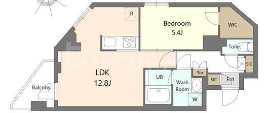 S-RESIDENCE北綾瀬AWESOME(1LDK/3階)の間取り写真