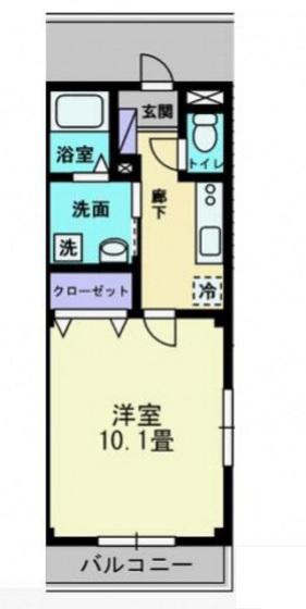 フォブール銀河II(1K/1階)の間取り写真