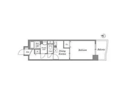 グランシャリオ名駅南(1DK/9階)の間取り写真