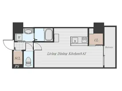 フォレストテラス(ワンルーム/3階)の間取り写真