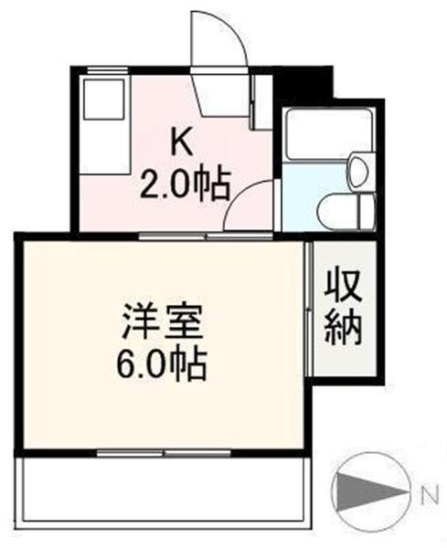 今里サンハイツ(1K/2階)の間取り写真