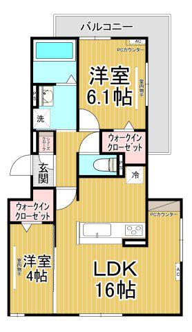 D-RESIDENCE上甲子園(2LDK/3階)の間取り写真