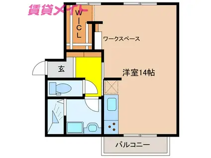 SUN LUMIERE BLD.HIRATA A棟(ワンルーム/3階)の間取り写真