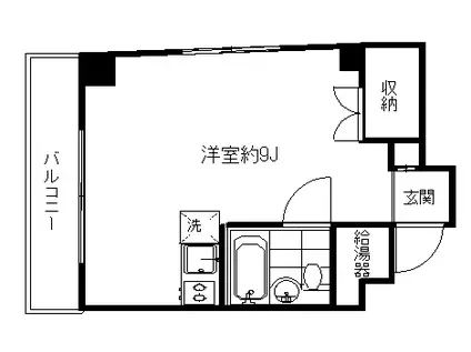 第2エントピアコート麻布(ワンルーム/4階)の間取り写真