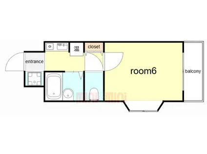 香川ハイツ御影イースト(1K/7階)の間取り写真