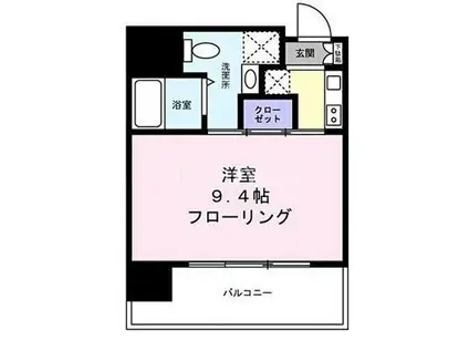 マリンパレス登戸(1K/10階)の間取り写真