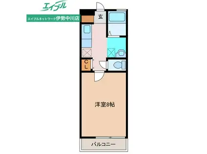 GRACE(1K/1階)の間取り写真