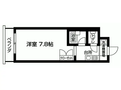 コンフォート一橋学園(1K/2階)の間取り写真