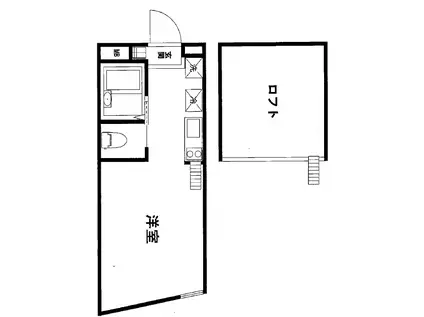 三高・ヴィラ東武練馬(1K/2階)の間取り写真