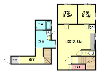 モイ・シャンドン(2LDK/2階)の間取り写真