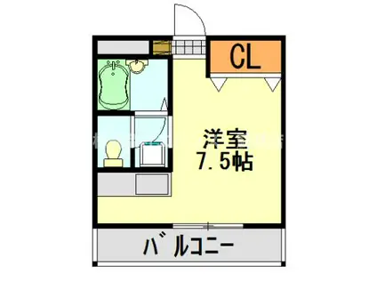 ラインヴィラ今井(ワンルーム/3階)の間取り写真