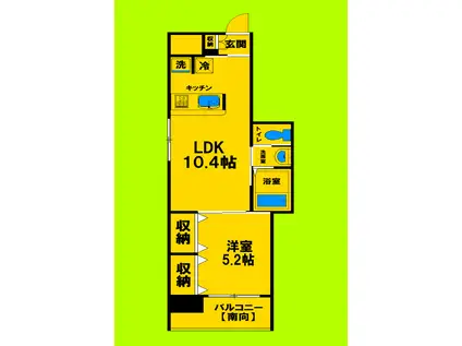エスト18(1LDK/2階)の間取り写真