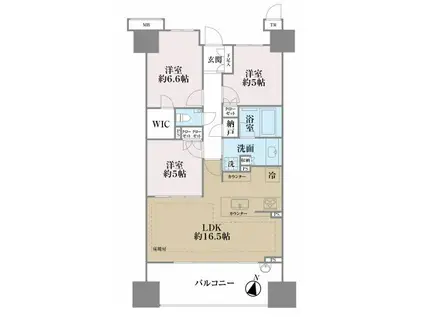 ブランズ東雲(3LDK/11階)の間取り写真