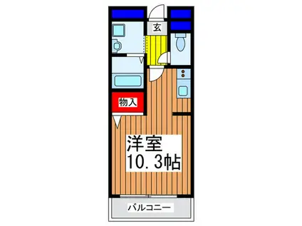 ドルチェ パートリオ(ワンルーム/3階)の間取り写真