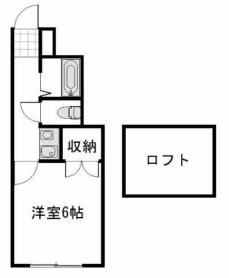 ルミナス(1K/2階)の間取り写真