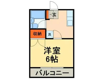 カサブランカ(1K/2階)の間取り写真